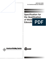 Aws B5.5 Specification For The Qualification of Welding Educators PDF