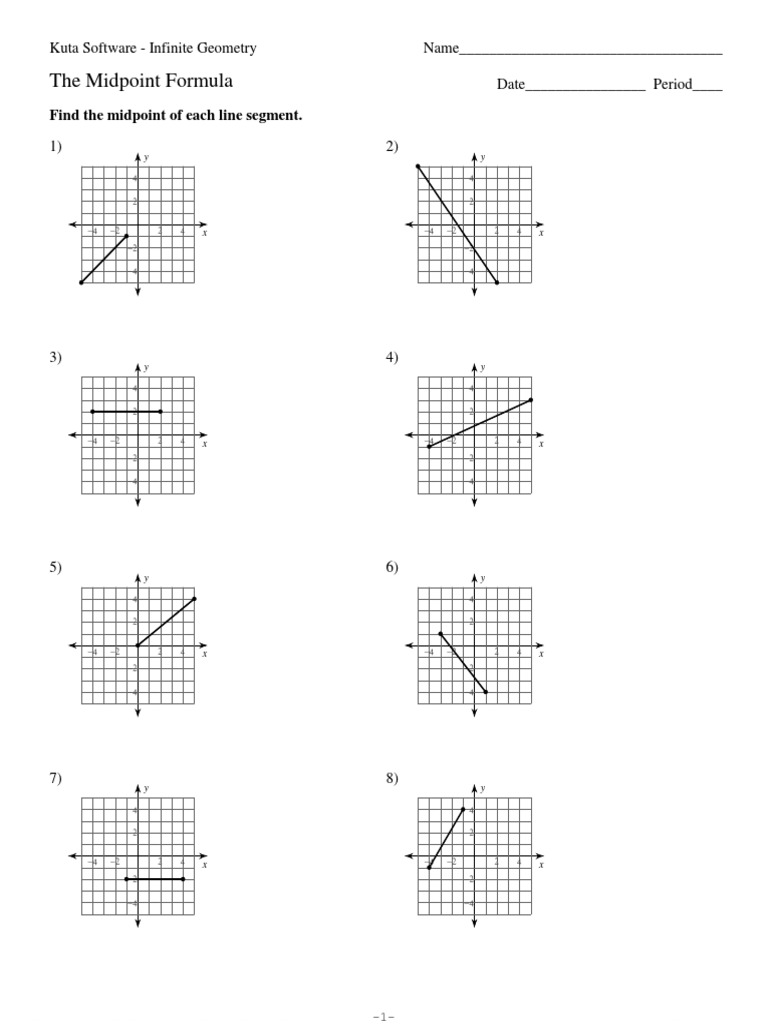 11-The Midpoint Formula PDF Intended For The Midpoint Formula Worksheet