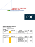 Kartu Register Pemberitaan Media Cetak Tahun 2017