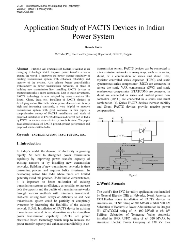 Application Study of FACTS Devices in Indian Power System PDF PDF