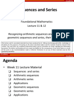 Sequences and Series: Foundational Mathematics Lecture 11 & 12
