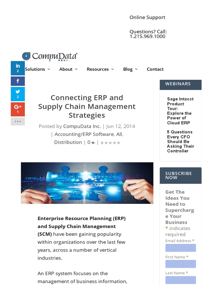 Connecting ERP and Supply Chain Management Strategies | PDF ...