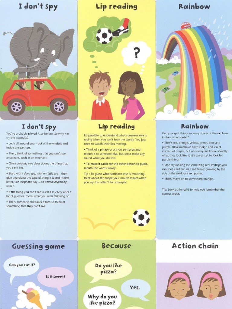 50 Car Games Usborne Activity Cards PDF