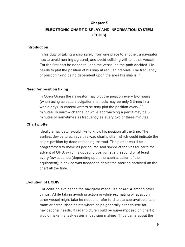 Navigating Safely with Electronic Charts An Introduction to the