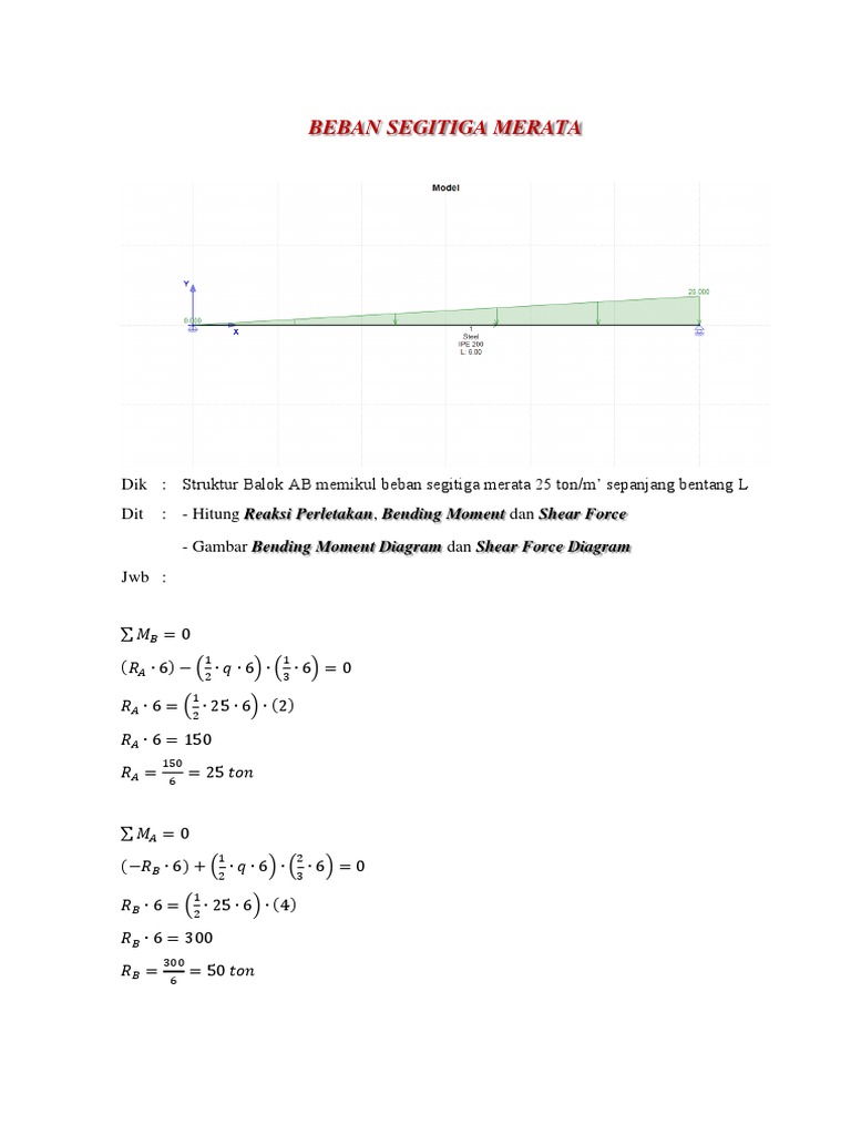 Beban Segitiga Merata
