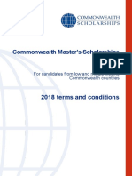 Terms Conditions Masters Scholarships 2018