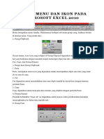 FUNGSI MENU DAN IKON EXCEL