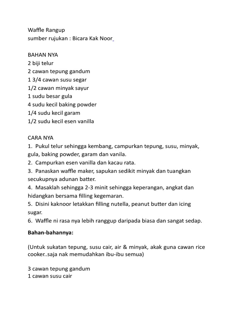 Cara Buat Waffle Yang Mudah Dan Sedap Menggunakan Tepung Anisa Youtube