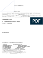 Examen FR Niveau b2 Exercice Grammatical Feuille Dexercices 91023