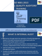 ISO 9001 - 2015 Internal Auditors Tarining