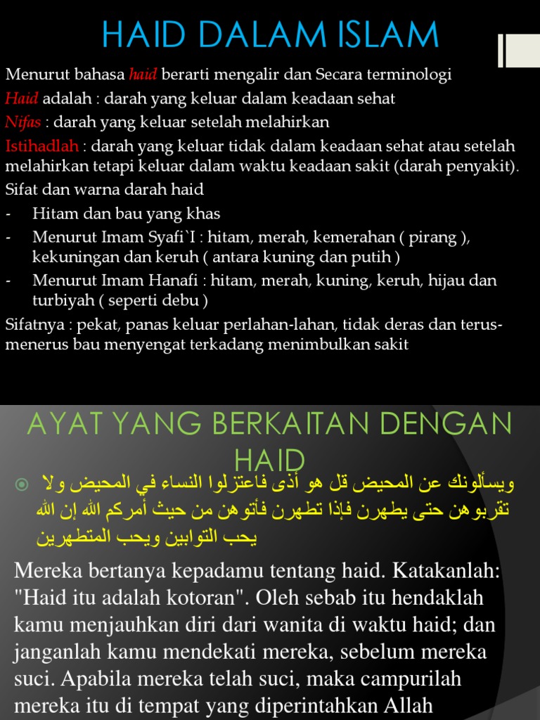 Haid Nifas Dan Wiladah