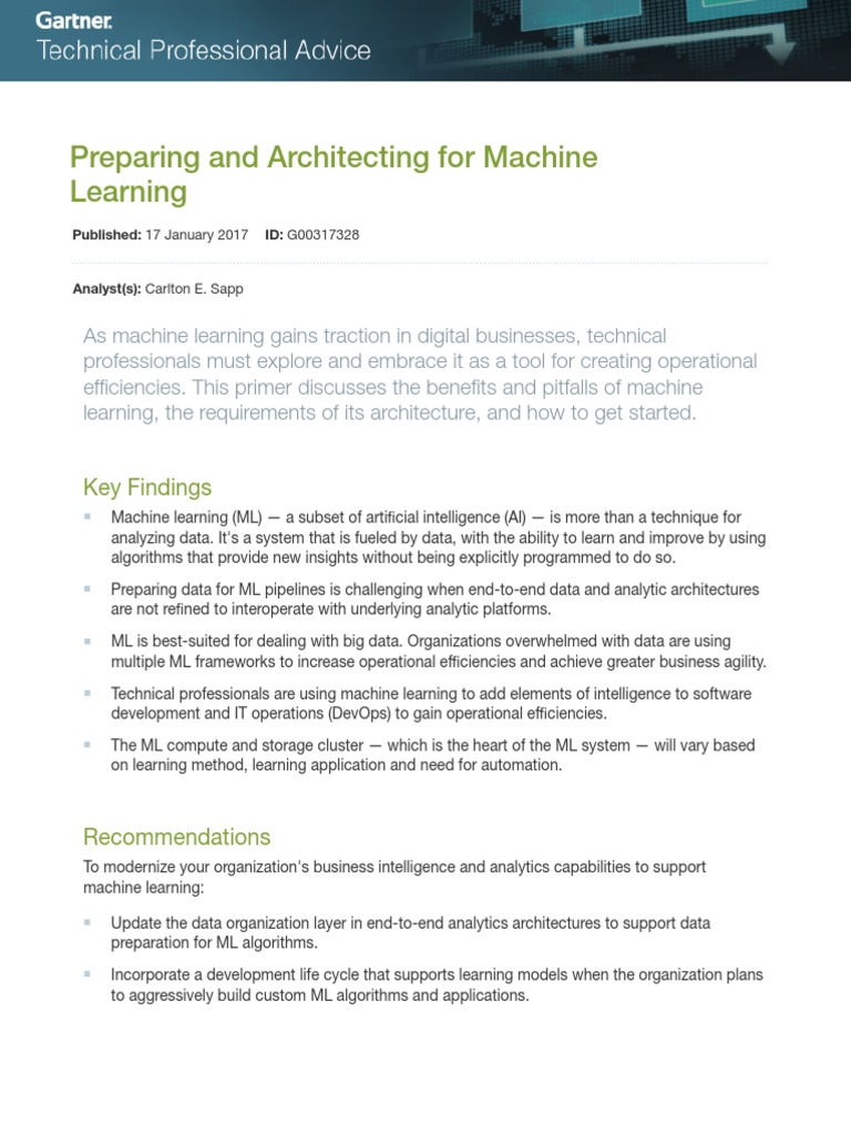 Preparing and Architecting For Machine Learning: Key Findings | PDF ...