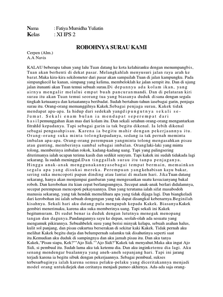ROBOHNYA SURAU KAMI (Unsur Intrinsik Dan Ekstrinsik)