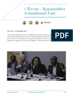 2018.01.29 "Immunities Under International Law" Report