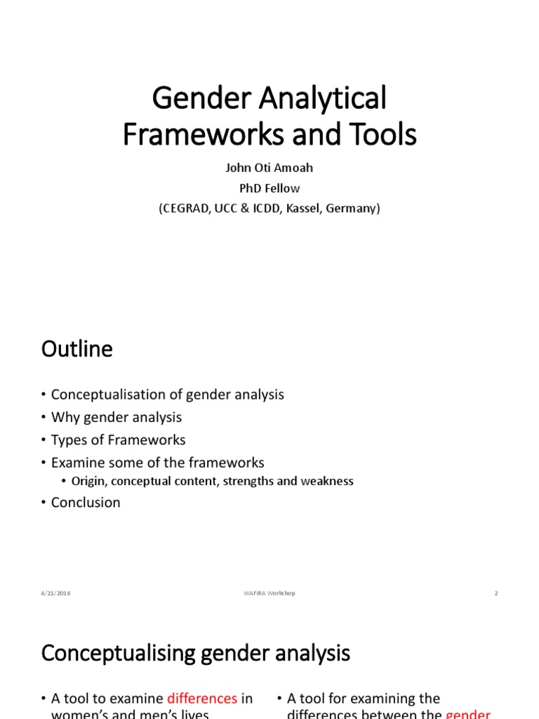 Gender Analysis Frameworks Overview | PDF | Gender Analysis | Gender