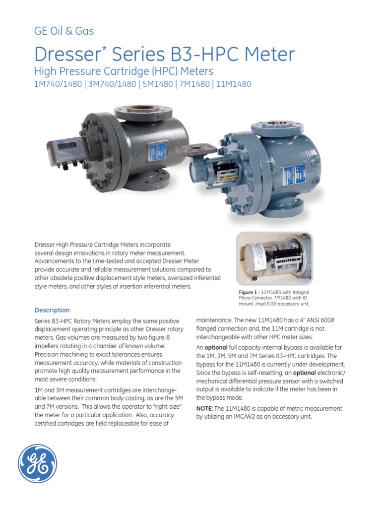 Ge Dresser Hpc Meter Spec Sheet Valve Pressure