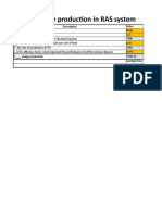 Sludge Production in RAS System: Description Value