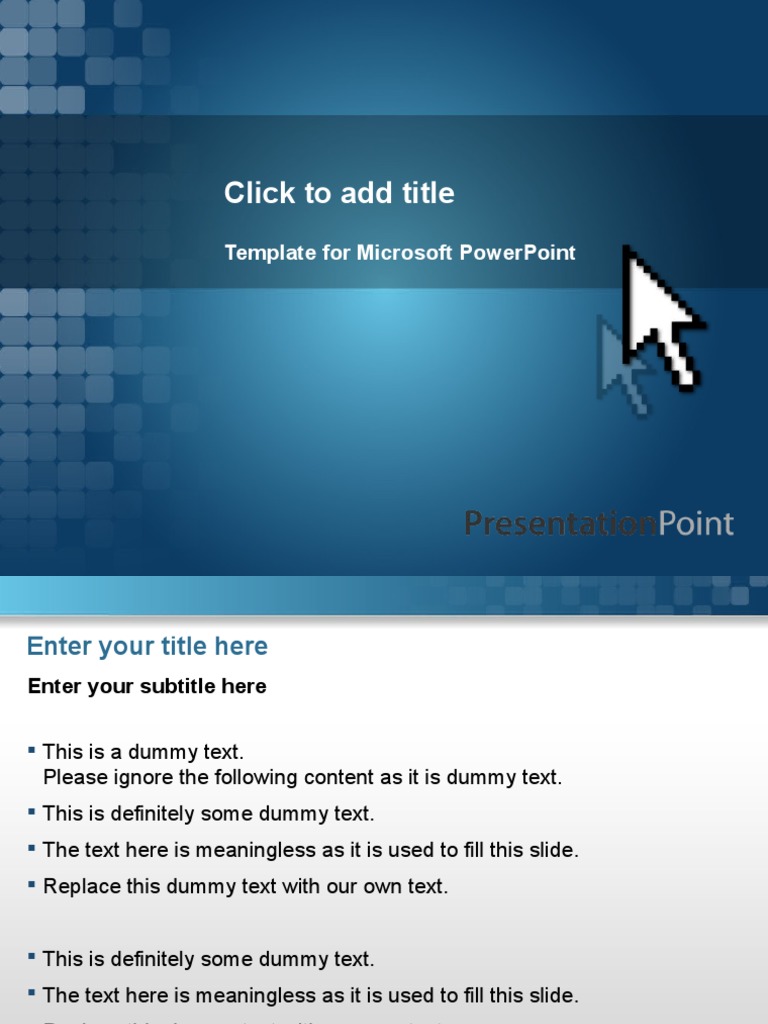 PowerPoint Title Template Guide | PDF | Computers