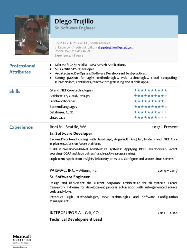 Professional Attributes: B U - Seattle, WA 2017 - Present | PDF ...