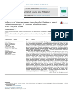 Influence of Inhomogeneous Damping Distribution on Sound Radiation Properties of Complex Vibration Modes in Rectangular Plates