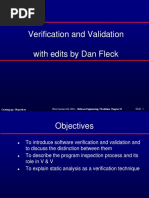 Verification and Validation With Edits by Dan Fleck: Coming Up: Objectives