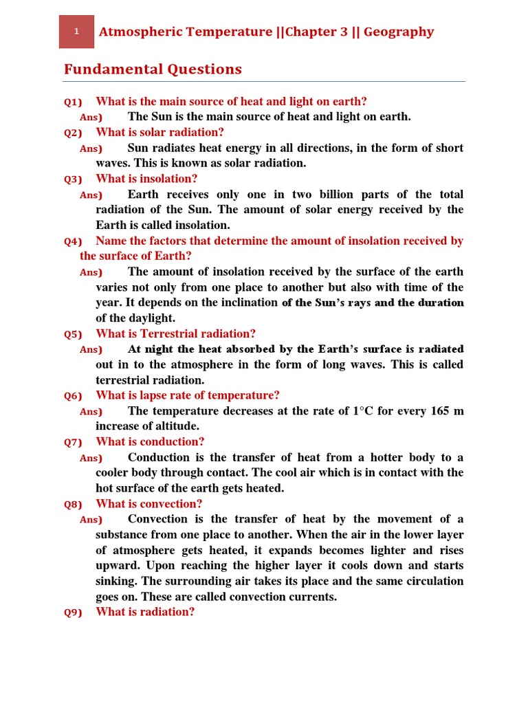 Understanding Atmospheric Temperature | PDF | Atmosphere Of Earth ...