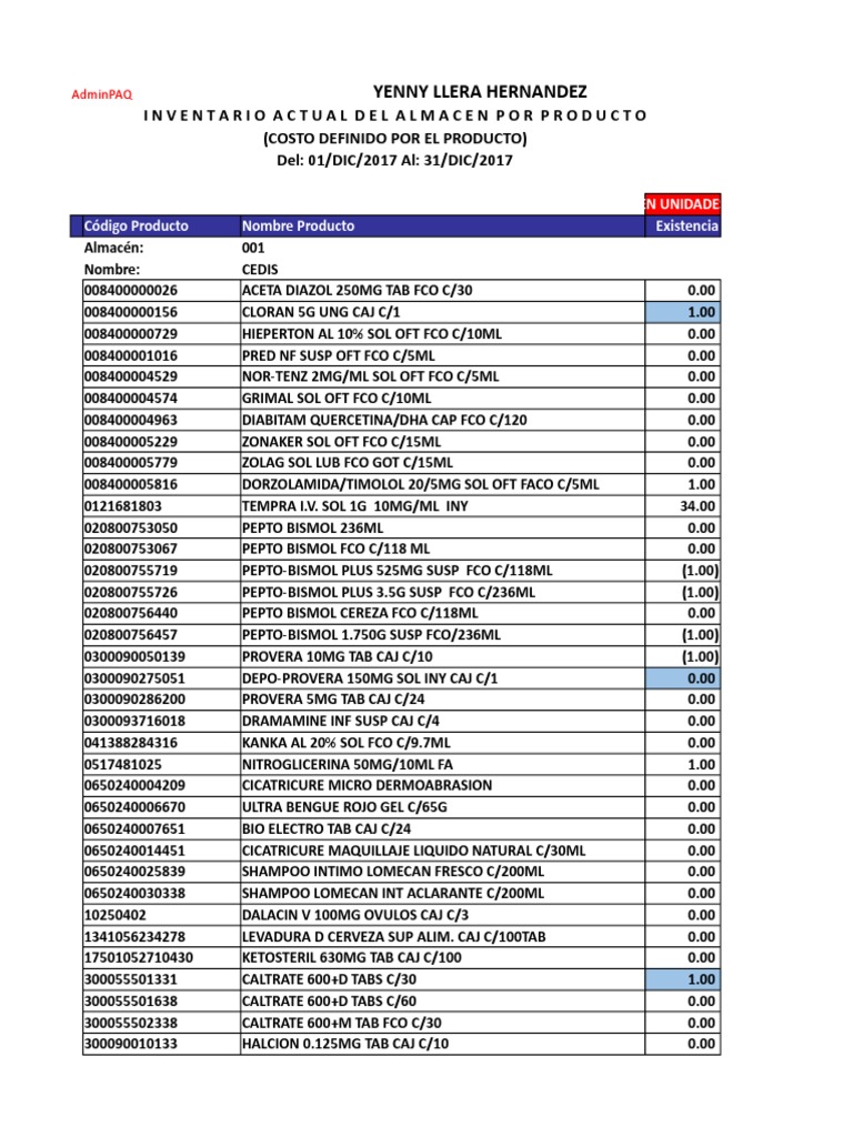 Inventario