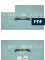 Startup Library 101: A New Mindset