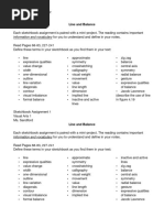 Line 2fbalance Vocab