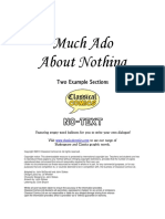Much Ado About Nothing: Two Example Sections