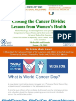 Closing The Cancer Divide: Lessons From Women's Health
