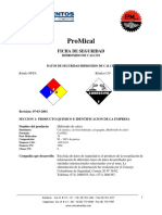 Hoja de Seguridad - Cal Hidratada-Hidroxido de Calcio