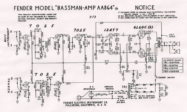 Fender schematic 2019