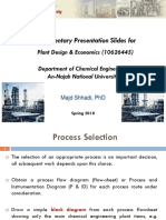 Plant Design - Process Selection