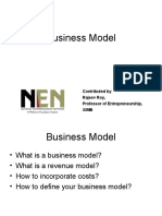 Business Model: Contributed by Rajeev Roy, Professor of Entrepreneurship, Ximb