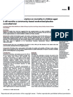 16.Effect of Zinc Supplementation on Mortality in Children Aged 1-48 Months a Community-based Randomised Placebo-controlled Trial