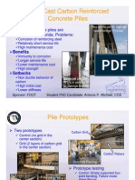 Spun Cast Carbon Reinforced Concrete Piles