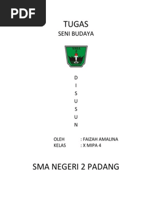Tugas Seni Budaya Kelas 10 Mipa 4 Semester 2 Pdf