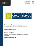 Cuadro La Presentación de La Persona en La Vida Cotidiana