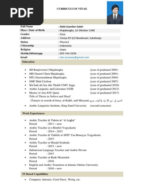 Curriculum Vitae English