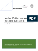 Modulo 15 Opera Proyectos de Desarrollo Sustentable