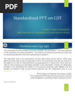 Standardised PPT On GST: Indirect Taxes Committee The Institute of Chartered Accountants of India