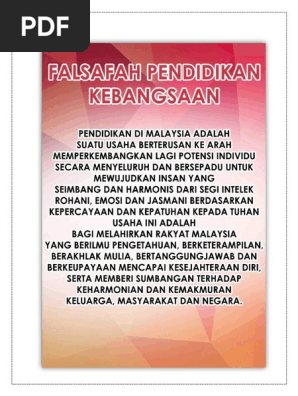 1 2 Falsafah Pendidikan Kebangsaan Pdf