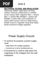 Unit-3::Half Wave Rectifier, Ripple Factor, Full Wave