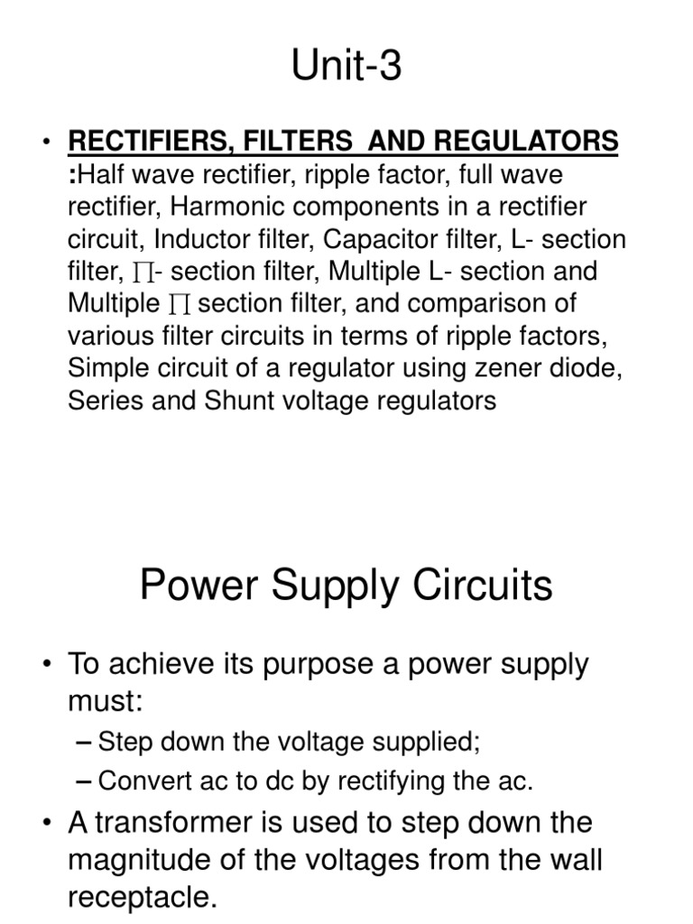 Unit 3 PDF Rectifier Inductor