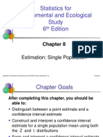 Statistics For Enviromental and Ecological Study 6 Edition: Estimation: Single Population