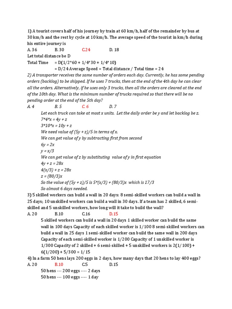Math Puzzles & Solutions | PDF | Fraction (Mathematics) | Odds