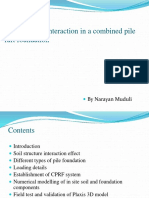 Soil Structure Interaction in A Combined Pile Raft