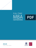 Full Time MBA Brochure