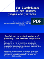 19. Grounds for Disciplinary Proceedings Against Judges and Justices